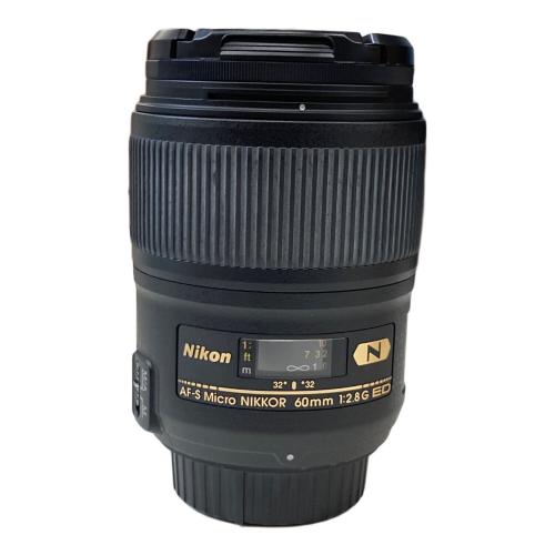 Nikon (ニコン) 単焦点レンズ AF-S Micro NIKKOR 60mm 2.8G グリップゴム若干劣化有