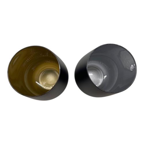 山田平安堂 (ヤマダヘイアンドウ) ペアグラス ふくらグラス黒金龍黒銀龍 2Pセット