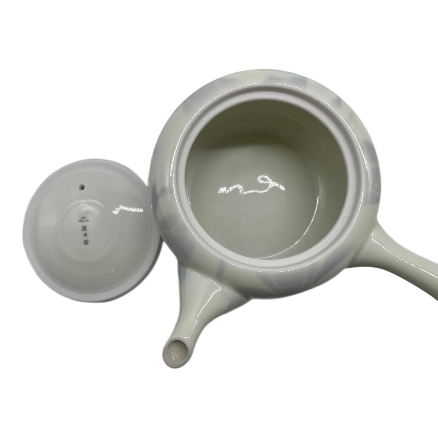 2029 深川製磁　グリーン楓半月皿3客　湯呑3客 2029 深川製磁 グリーン楓半月皿3客 湯呑3客