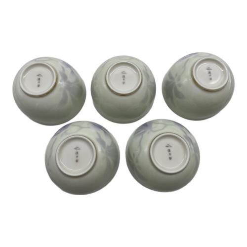 深川製磁 (フカガワセイジ) 茶器 グリーン木蓮 急須1・湯呑み5セット