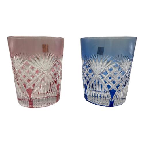 KAGAMI CRYSTAL (カガミクリスタル) ロックグラス ＃2652 江戸切子 2Pセット