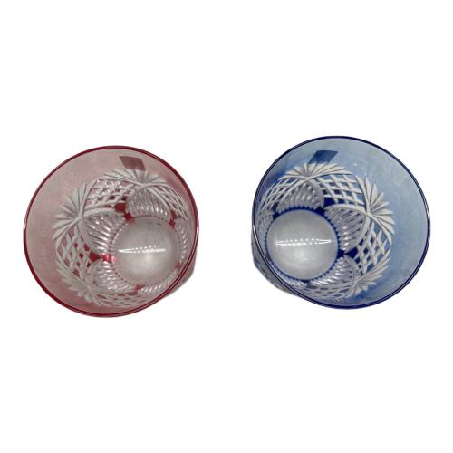 KAGAMI CRYSTAL (カガミクリスタル) ロックグラス ＃2652 江戸切子 2Pセット