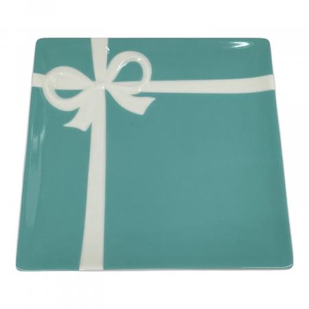 TIFFANY & Co.ティファニープレートブルーボウ デザートプレート　２枚 TIFFANY&Co. ティファニー ブルー ボウ デザートプレート 2枚