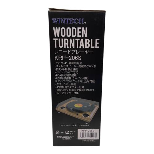 WINTECH (ウィンテック) レコードプレーヤー KRP-206S