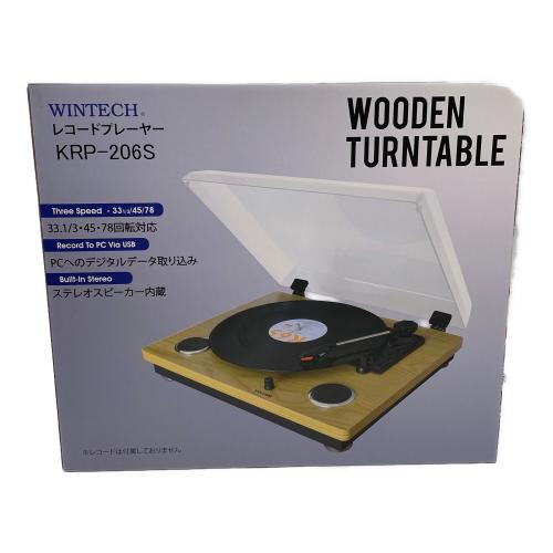 WINTECH (ウィンテック) レコードプレーヤー KRP-206S