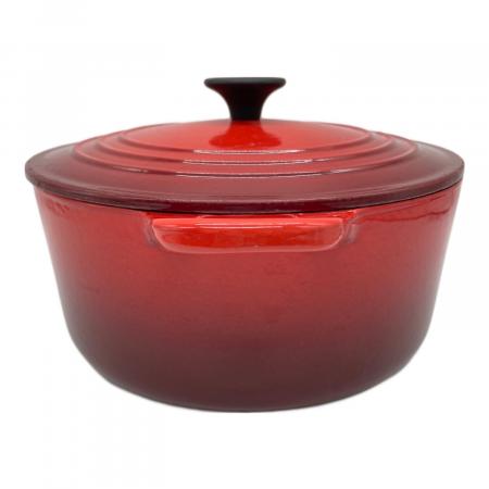 LE CREUSET (ルクルーゼ) 両手鍋 SIZE 22cm レッド｜トレファクONLINE