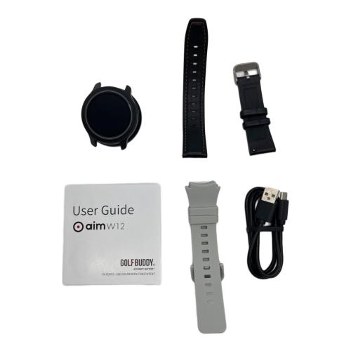 GOLFBUDDY (ゴルフバディ) ゴルフ用GPSナビ aim W12 ブラック