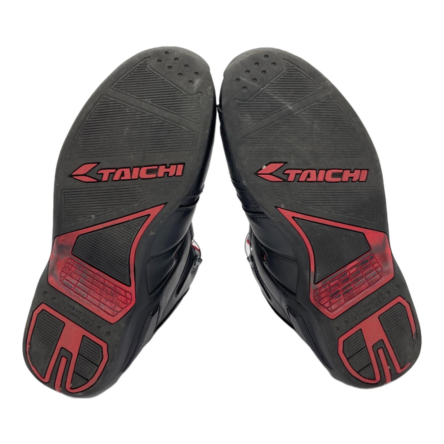 TAICHI バイク用靴 ブラック/レッド　ライディングシューズ　26cm TAICHI (タイチ) バイクブーツ メンズ SIZE 26cm ブラック×レッド