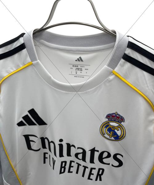 adidas (アディダス) トレーニングシャツ JN8884 レアル・マドリード 25/26 長袖ホームユニフォーム メンズ SIZE L ホワイト
