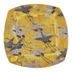 北村隆 皿 陶印有 金彩光琳鶴図