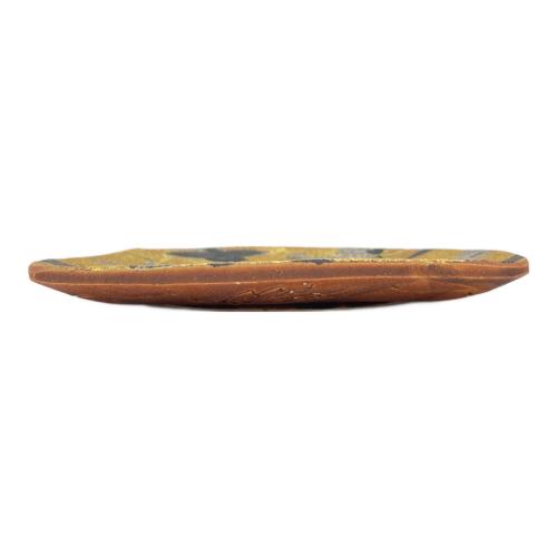 北村隆 皿 陶印有 金彩光琳鶴図