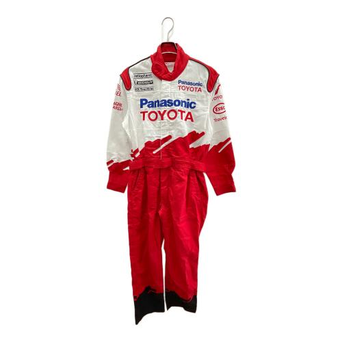 TOYOTA (トヨタ) レーシングスーツ メンズ SIZE M ホワイト×レッド