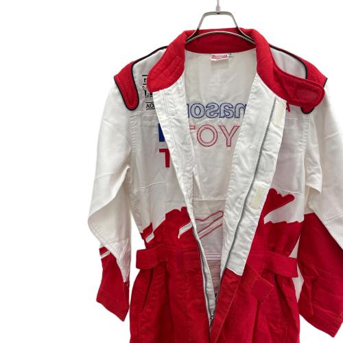 TOYOTA (トヨタ) レーシングスーツ メンズ SIZE M ホワイト×レッド