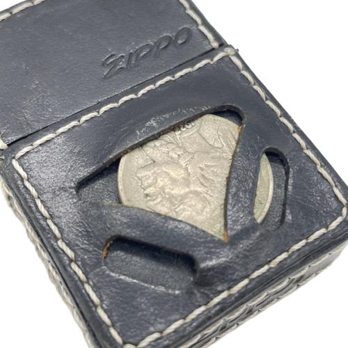 ZIPPO (ジッポ) オイルライター インディアンメダル レザーケース入り