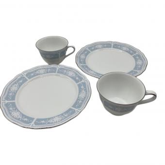 Noritake (ノリタケ) プレート レースウッドシルバー ペア2客