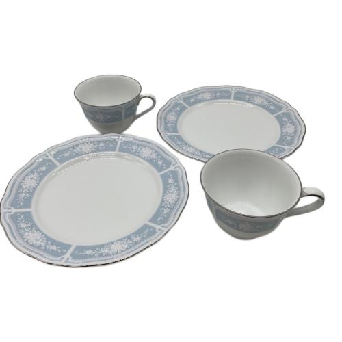 Noritake (ノリタケ) プレート レースウッドシルバー ペア2客