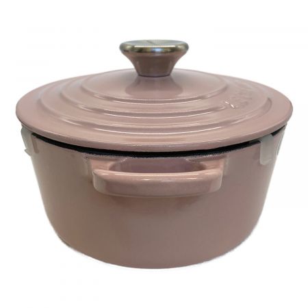 LE CREUSET (ルクルーゼ) 両手鍋 ピンク cocotte ronde tradition 18cm