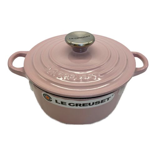 LE CREUSET (ルクルーゼ) 両手鍋 ピンク cocotte ronde tradition 18cm ...