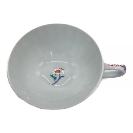 深川製磁 (フカガワセイジ) 紅茶碗皿 色絵花鳥紋
