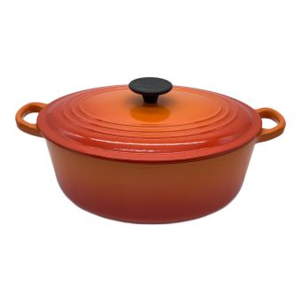 LE CREUSET (ルクルーゼ) 両手鍋 SIZE 28cm オレンジ