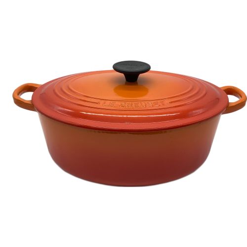 LE CREUSET (ルクルーゼ) 両手鍋 SIZE 28cm オレンジ