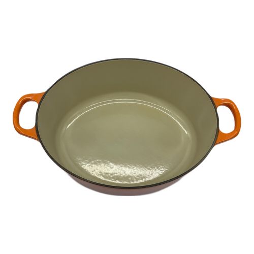 LE CREUSET (ルクルーゼ) 両手鍋 SIZE 28cm オレンジ