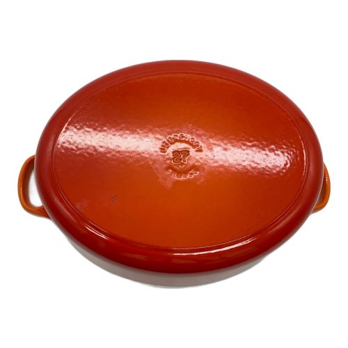 LE CREUSET (ルクルーゼ) 両手鍋 SIZE 28cm オレンジ