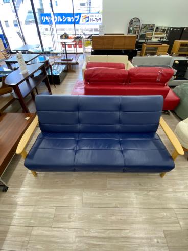 浜本工芸 オットマン付き3人掛けソファー【トレファク 川越店】