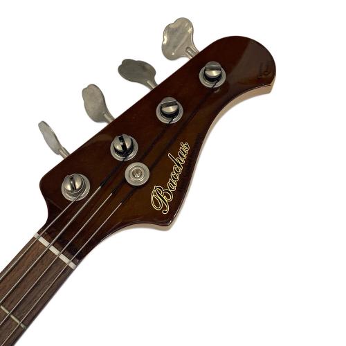 Bacchus (バッカス) エレキベース W-LINE ASH/R BR/01L-MH 順反り有 ジャックガリ有 動作確認済み G05491