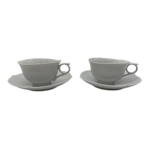 Meissen (マイセン) カップ&ソーサー 波の戯れホワイト 2Pセット