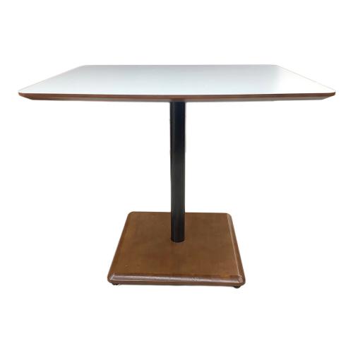 カリモク60+ (カリモクロクマル) カフェテーブル ホワイト×ブラウン