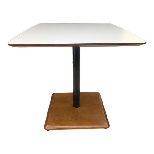 カリモク60+ (カリモクロクマル) カフェテーブル ホワイト×ブラウン