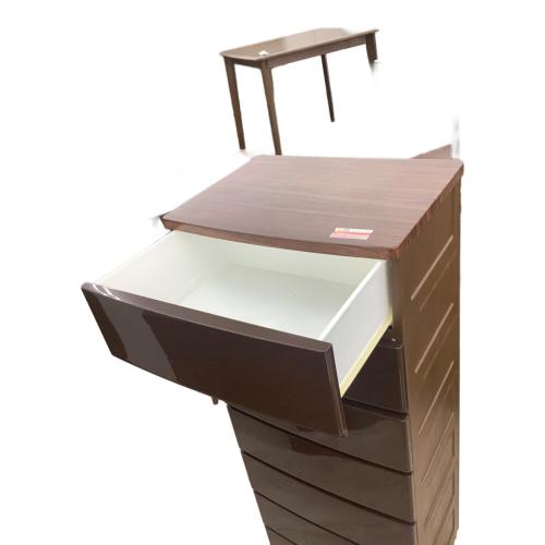 ウッドトップチェスト ブラウン 85 7段