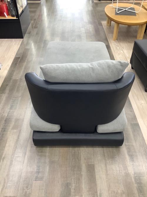 ソファーベッド ブラック×グレー ファブリック