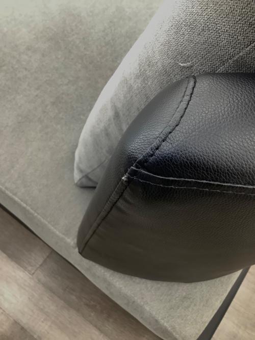 ソファーベッド ブラック×グレー ファブリック