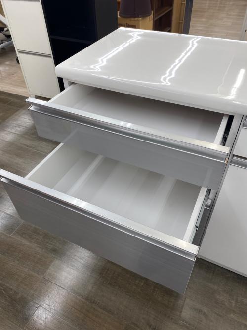 クラフトコガ キッチンカウンター ホワイト 13 2枚扉 引き出し4