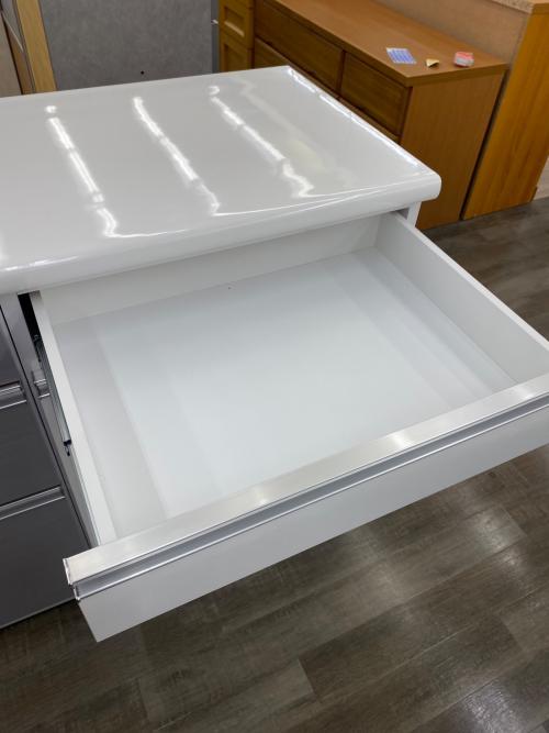 クラフトコガ キッチンカウンター ホワイト 13 2枚扉 引き出し4