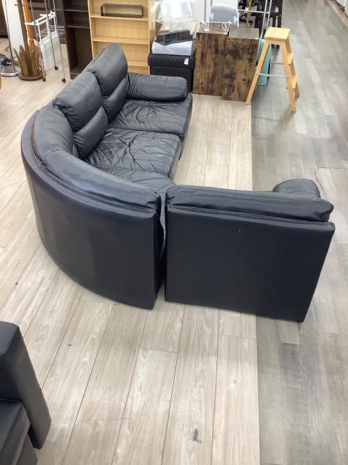 コーナーソファー ブラック