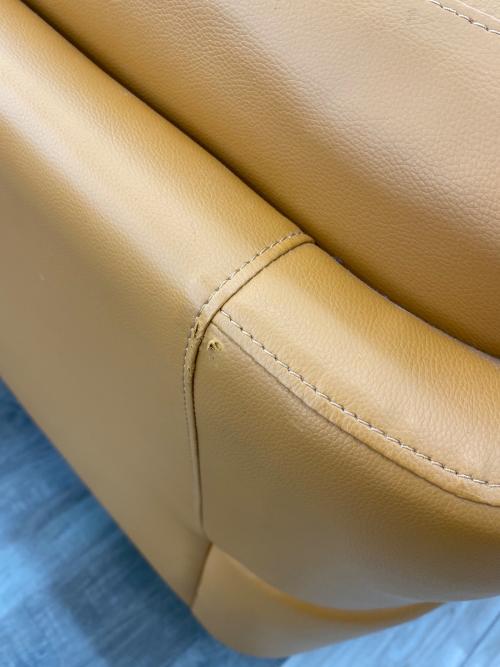 3人掛けソファー オレンジ 合皮