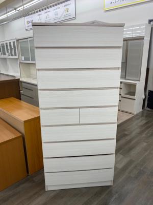 ハイチェスト ホワイト 9段