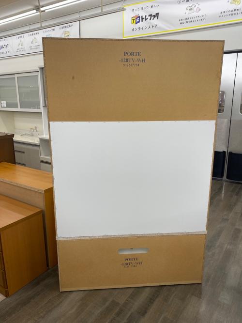 ニトリ テレビボード ホワイト ポルテ 120TV