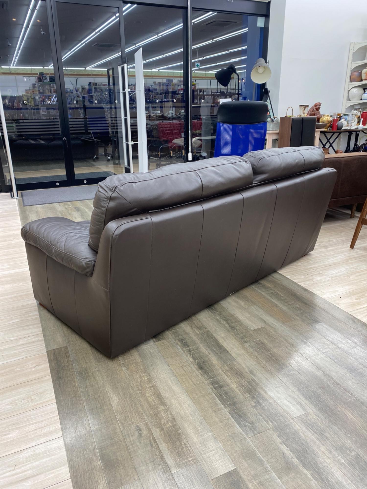 2.5人掛けソファー ブラウン 半革｜トレファクONLINE