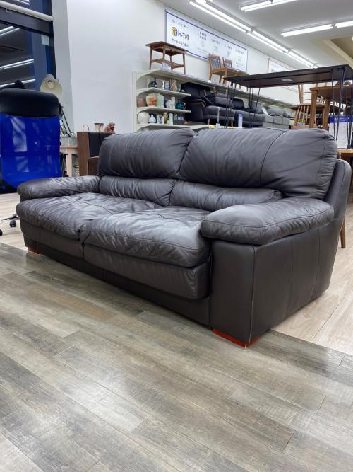 2.5人掛けソファー ブラウン 半革｜トレファクONLINE