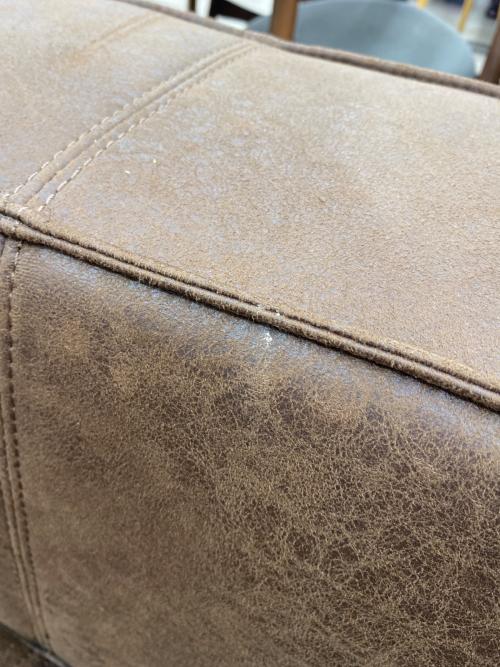 アームレス2人掛けソファー ブラウン