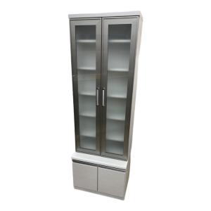 三幸 食器棚 ホワイト IGUAZU 60 SIDE CAB 2枚扉