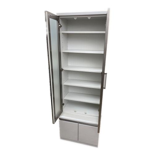 三幸 食器棚 ホワイト IGUAZU 60 SIDE CAB 2枚扉