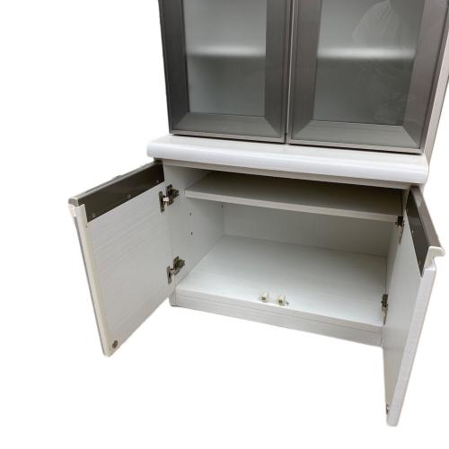 三幸 食器棚 ホワイト IGUAZU 60 SIDE CAB 2枚扉