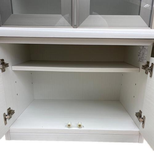 三幸 食器棚 ホワイト IGUAZU 60 SIDE CAB 2枚扉