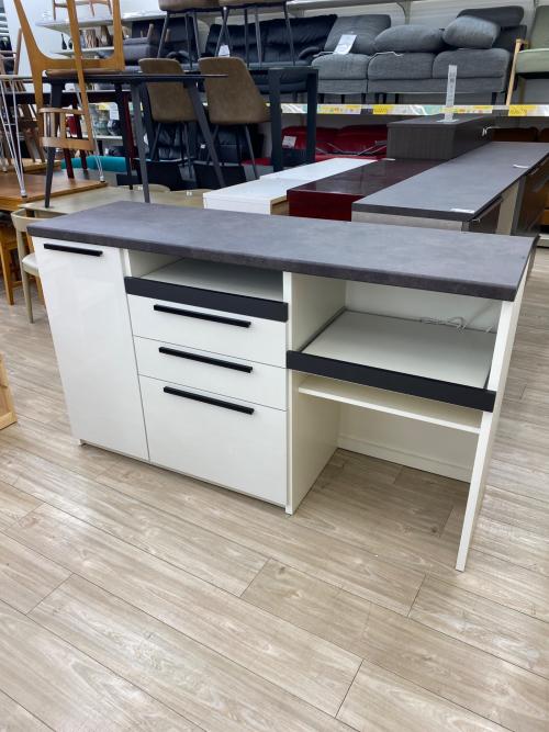 Pamouna (パモウナ) キッチンカウンター ダークブラウン×ホワイト 3段