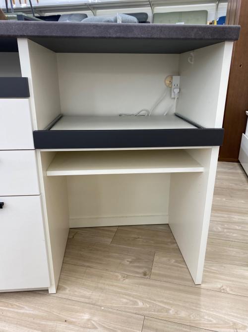 Pamouna (パモウナ) キッチンカウンター ダークブラウン×ホワイト 3段